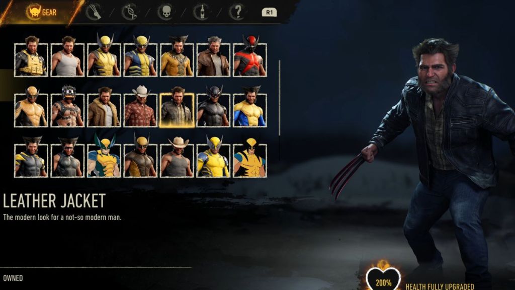 Leather Jacket suit in Marvel's Wolverine