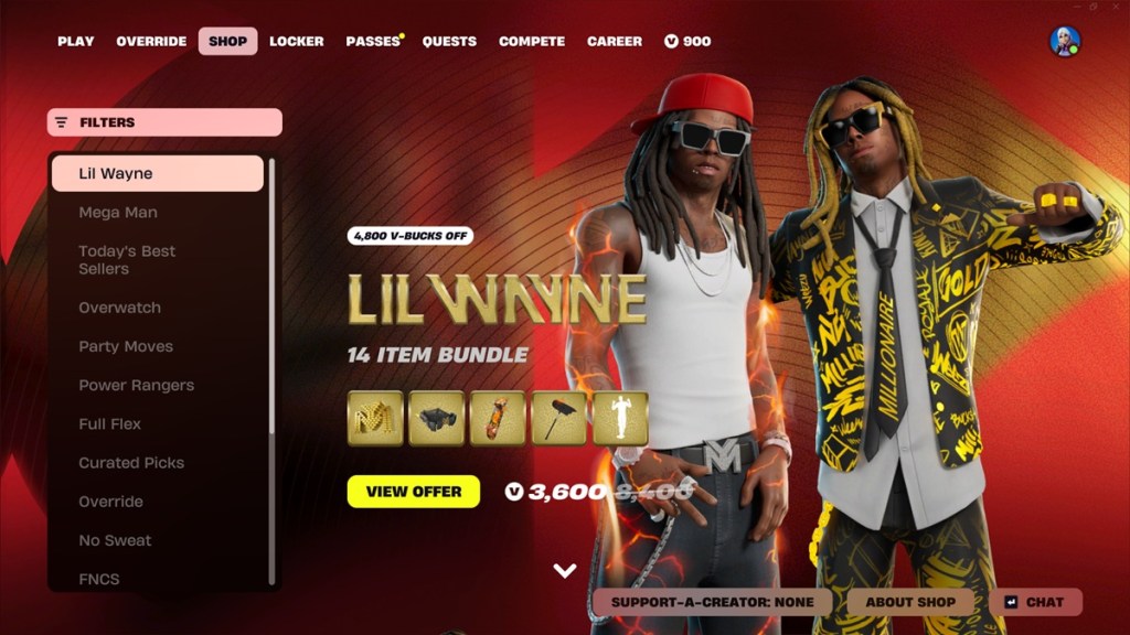 Lil Wayne Bundle in Fortnite Item Shop
