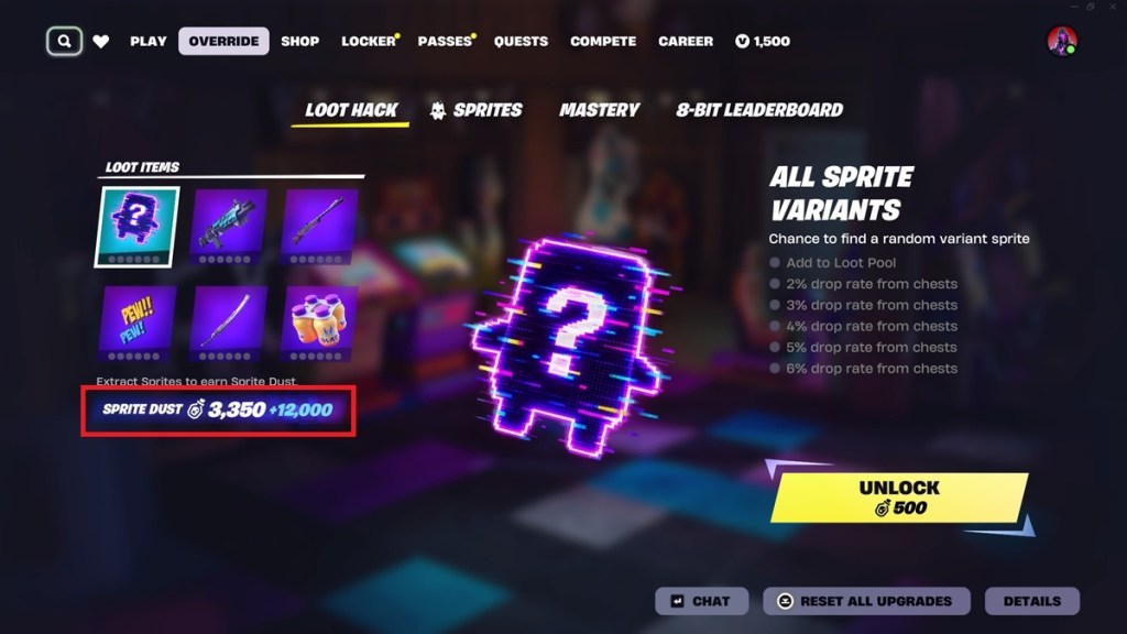 Loot Hack Sprite Dust refunded in Fortnite