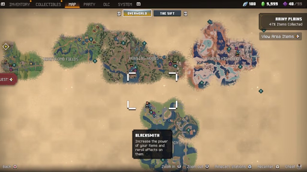 Map overview Minecraft Dungeons 2