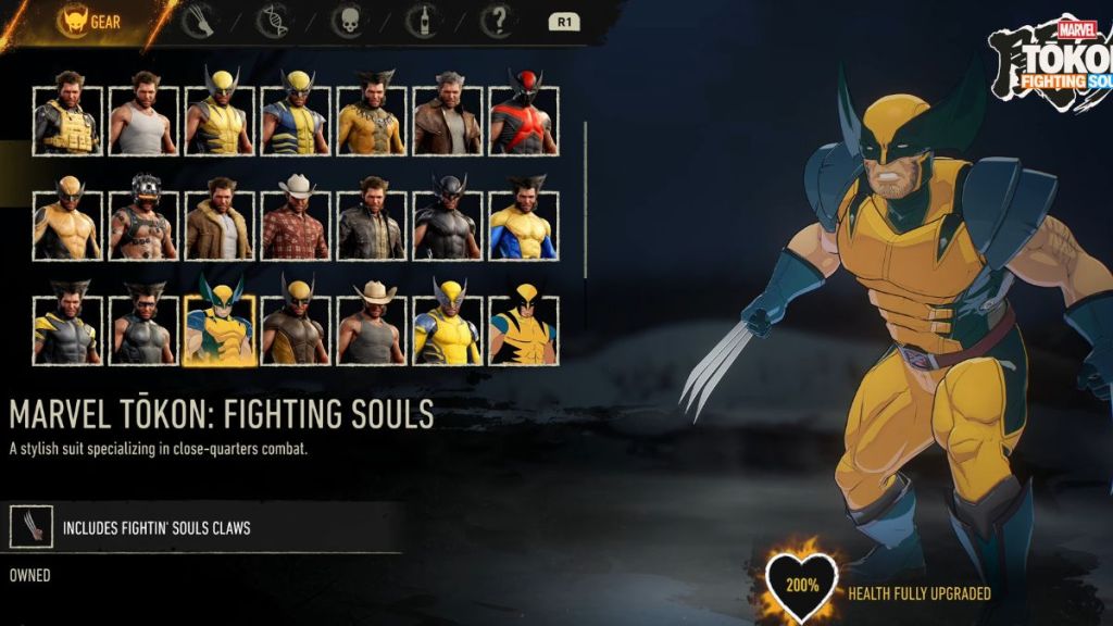 Marvel Tokon Fighting Souls suit in Marvel's Wolverine