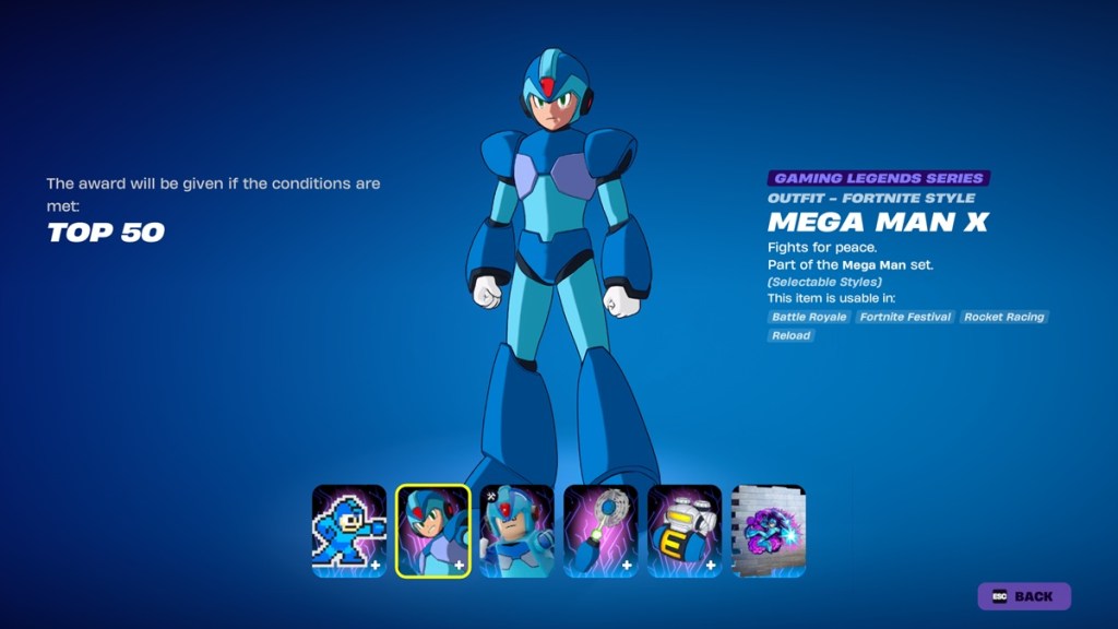 Mega Man skin in Fortnite