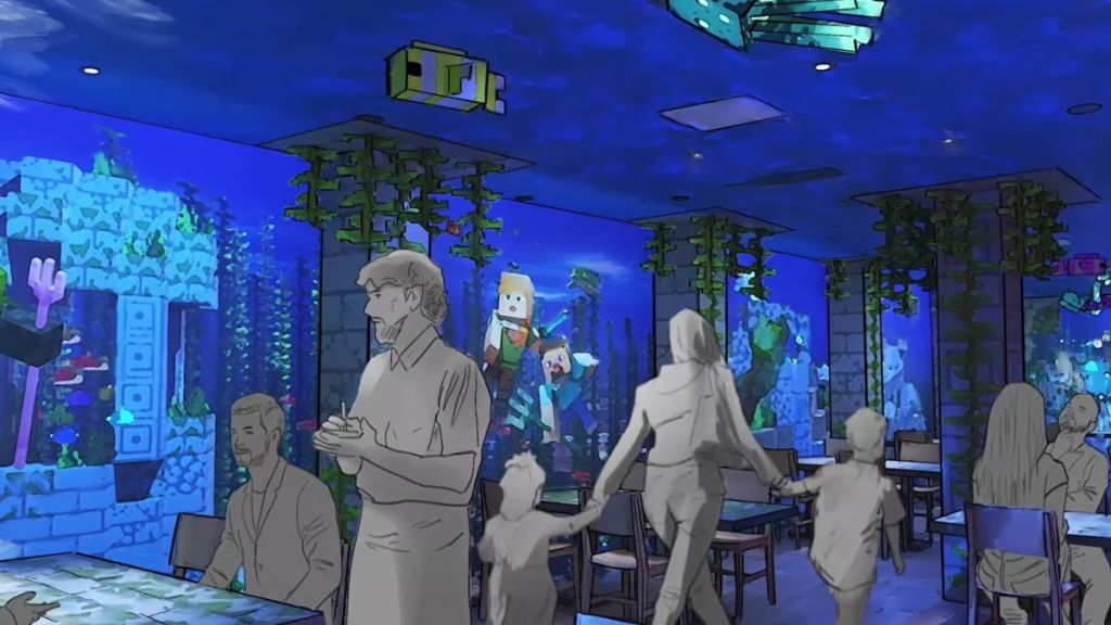 Minecraft Hotel Deep Sea Themed Diner Concept Art