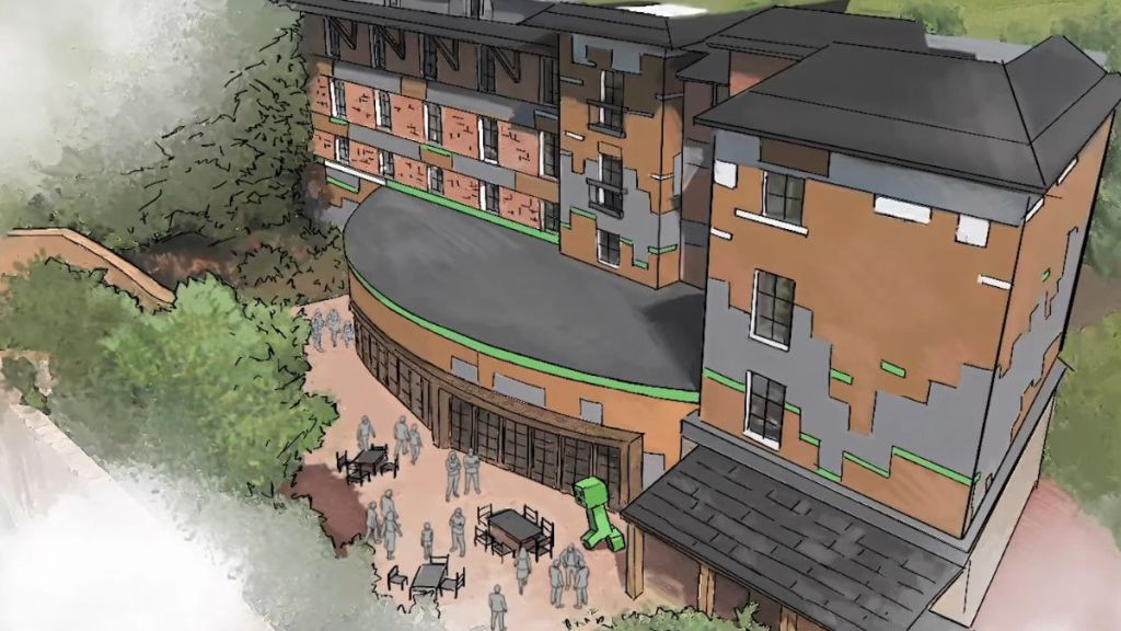 Minecraft hotel Concept Art