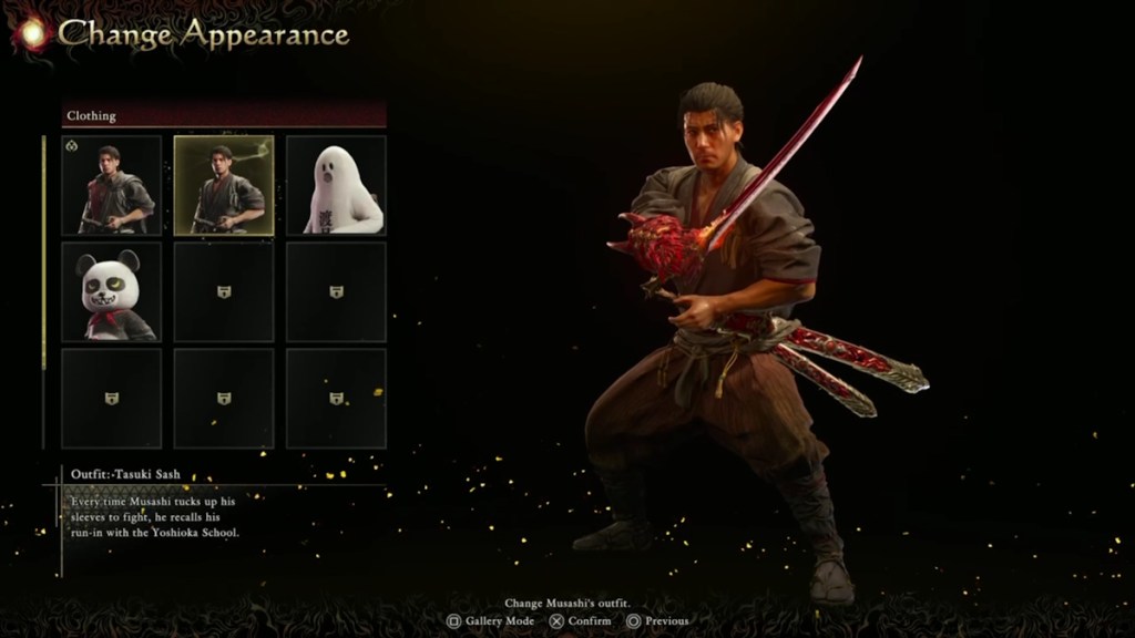Musashi's Tasuki Sash in Onimusha Way of the Sword