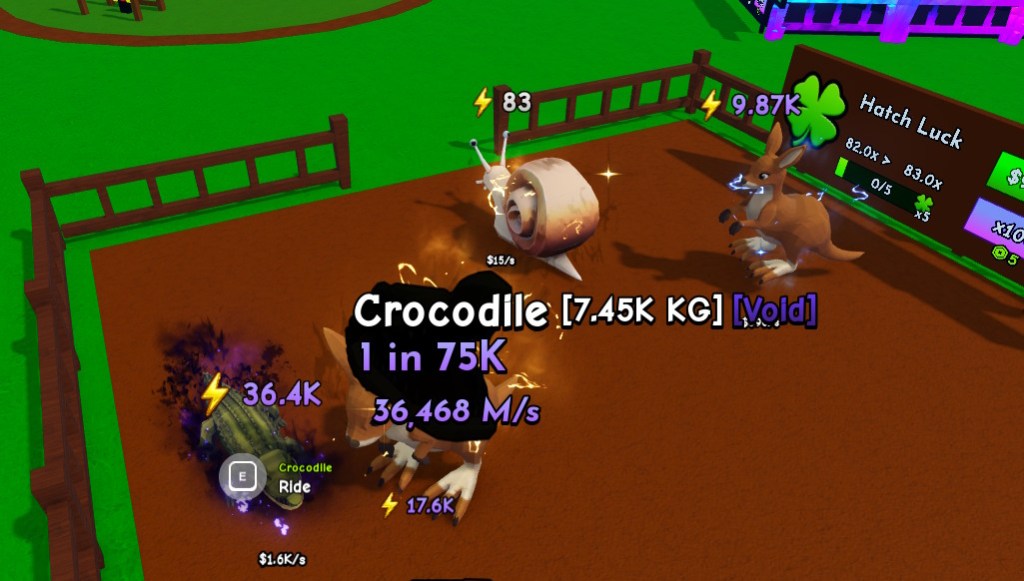Mutations and Weather traits on Ride A Pet pets