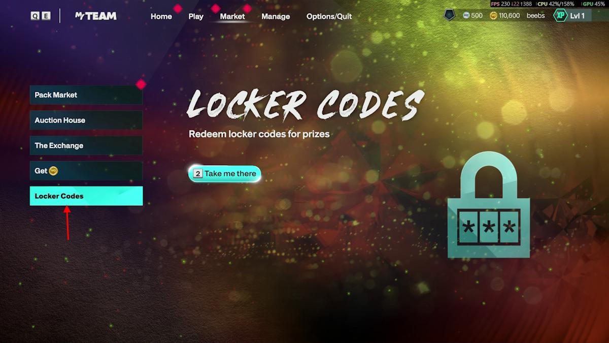 NBA 2K27 Locker Codes tab