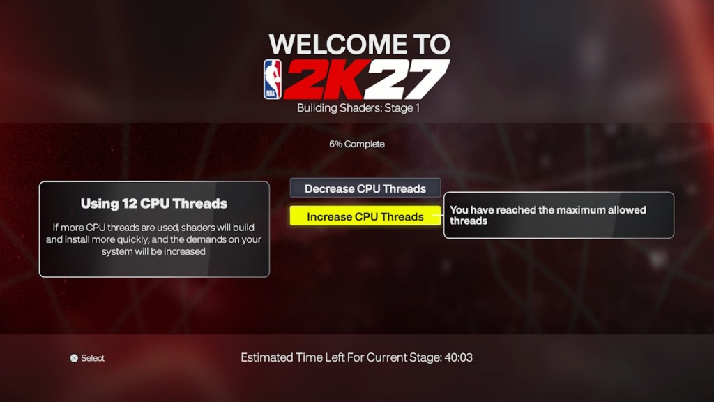 NBA 2K27 shader compilation