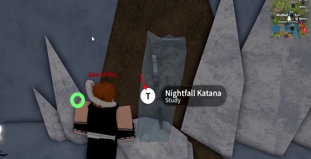 Nightfall Katana recipe in Slayers 2