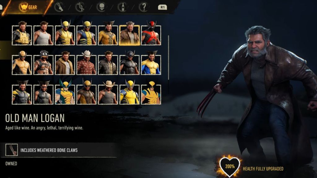 Old Man Logan suit in Marvel's Wolverine