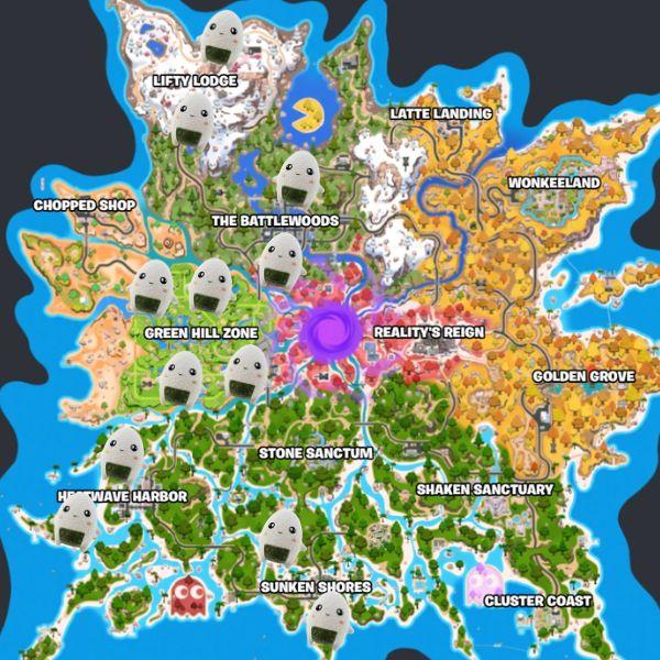 Onigiri Sprite locations in Fortnite C7S4