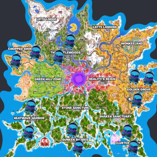 Overshield Sprite locations in Fortnite C7S4