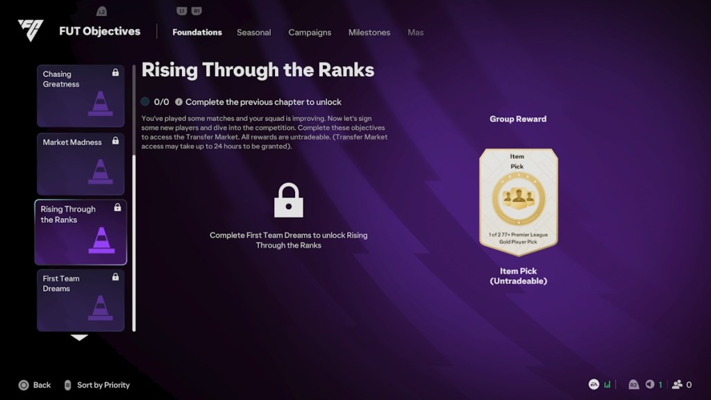 EA SPORTS FC 27 Rising Through the Ranks Objective
