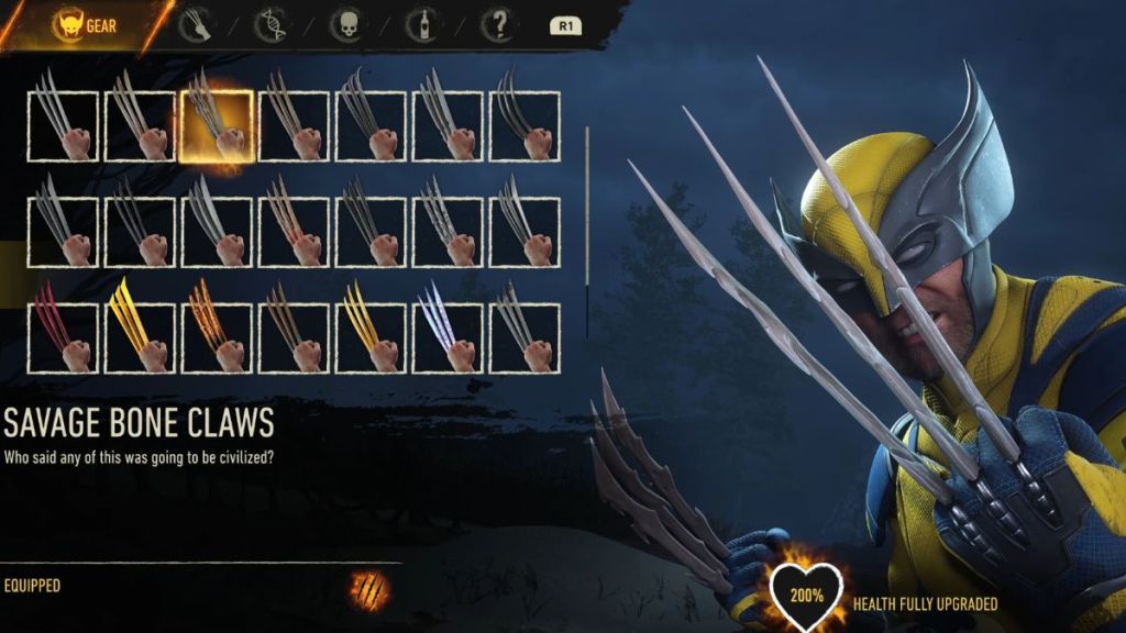 Savage Bone Claws in Marvel's Wolverine