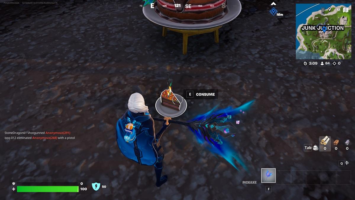 Slice of Birthday Cake at Junk Junction POI in Fortnite