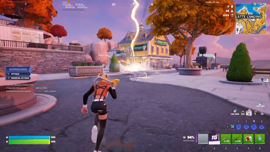 Sora Kingdom Key magic attack in fortnite