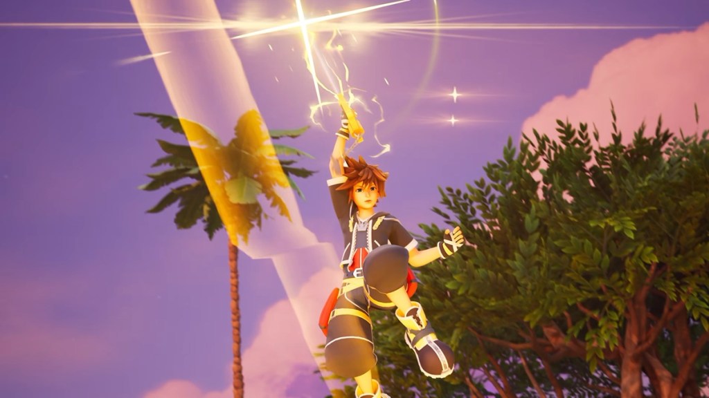 Sora using Keyblade Spell in Fortnite