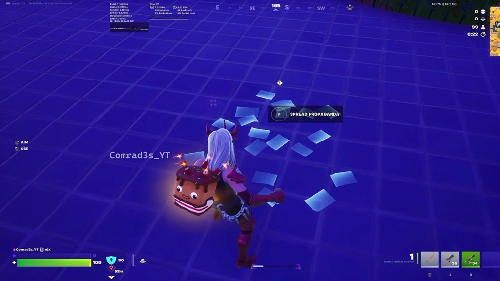 Spread propaganda in Fortnite