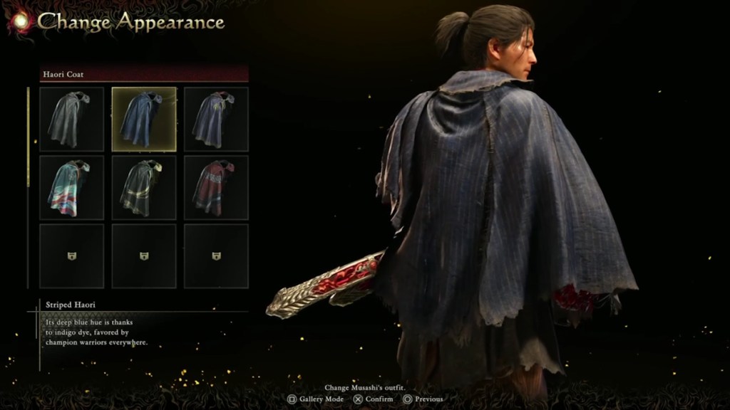 Striped Haori Coat in Onimusha Way of the Sword