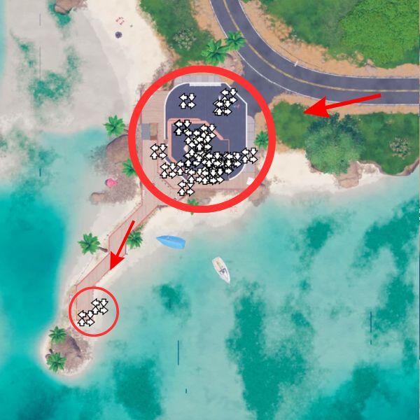 Structure next to Blinky Island Landmark Cheat Code locations