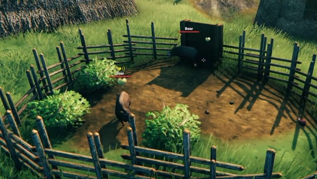 Tame boars in Valheim