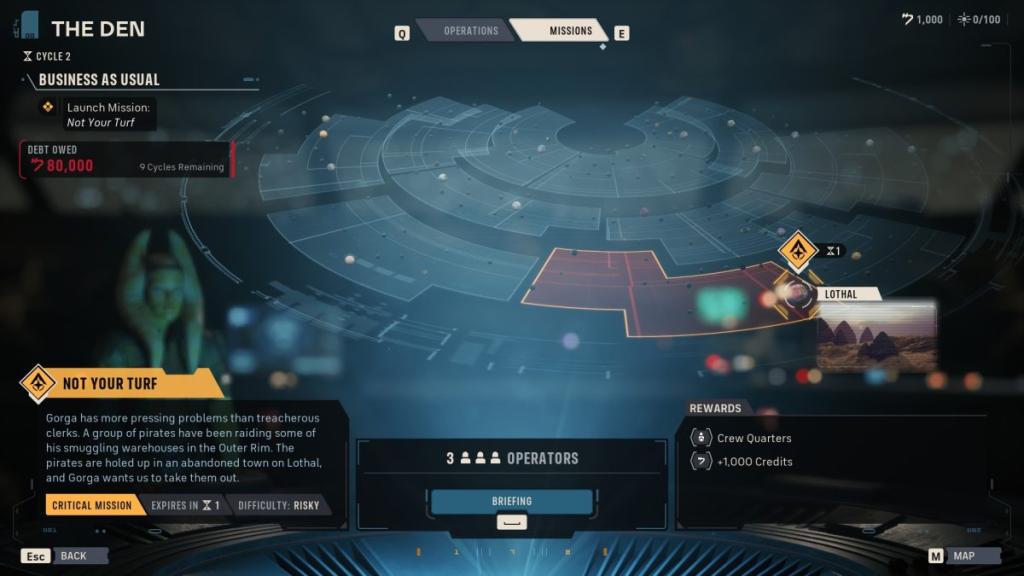 The Den in Star Wars Zero Company