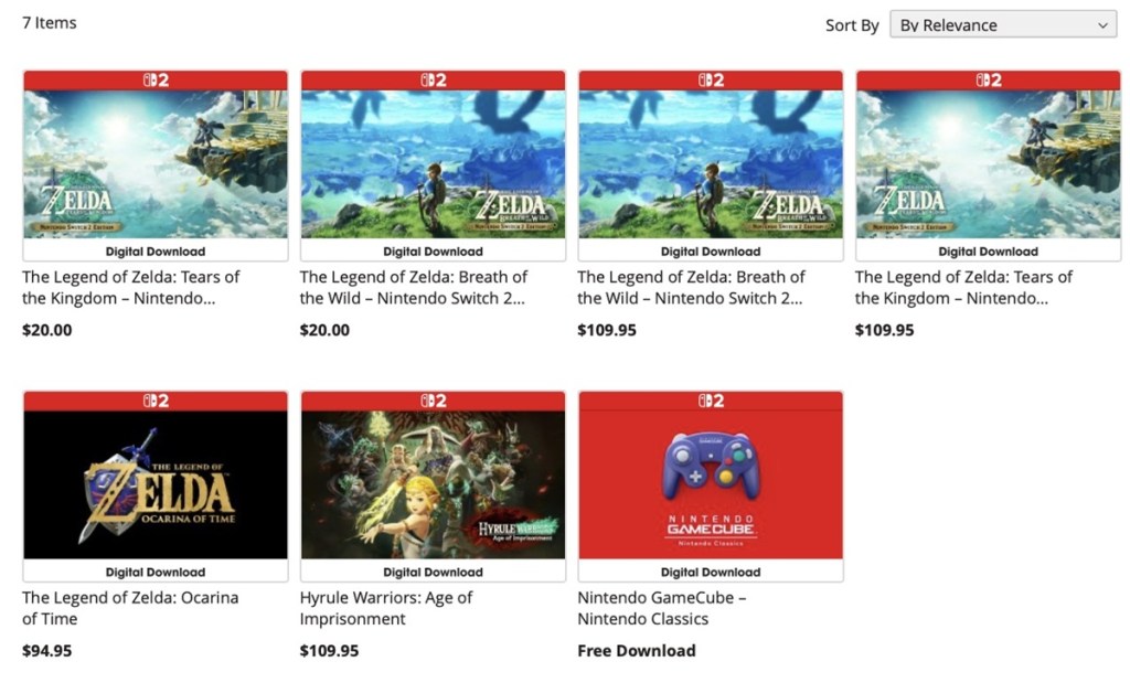 The Legend of Zelda Ocarina of Time Price listing leaked