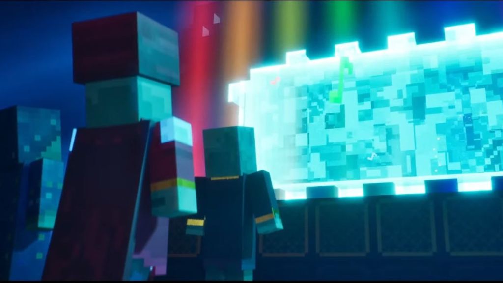 Three illagers discovering the portal to the sift dimension