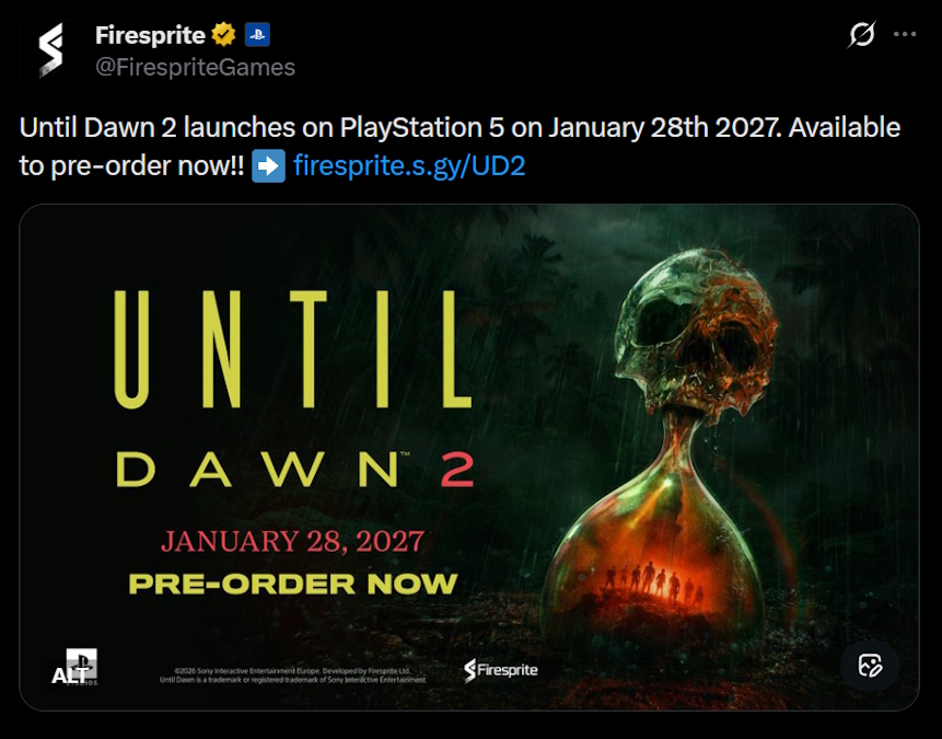 Until Dawn 2 preorders live