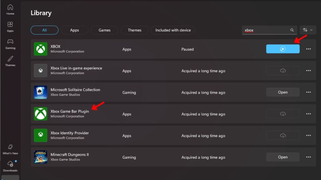 Update the Xbox App and Xbox Game Bar