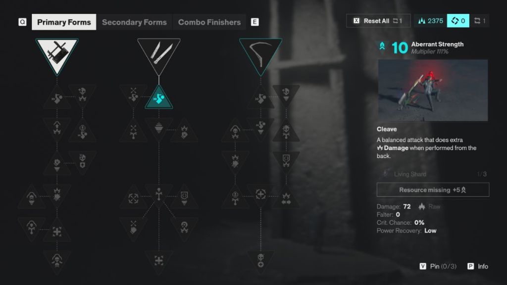 Upgrade Abilities in Control Resonant