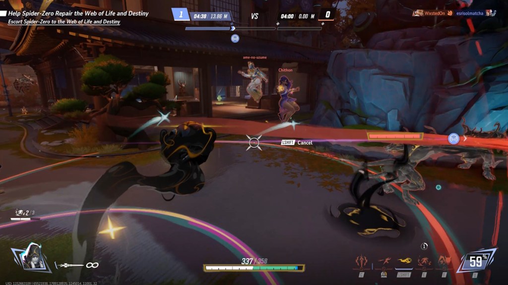Using Living Abyss to glide into the battlefield in marvel rivals