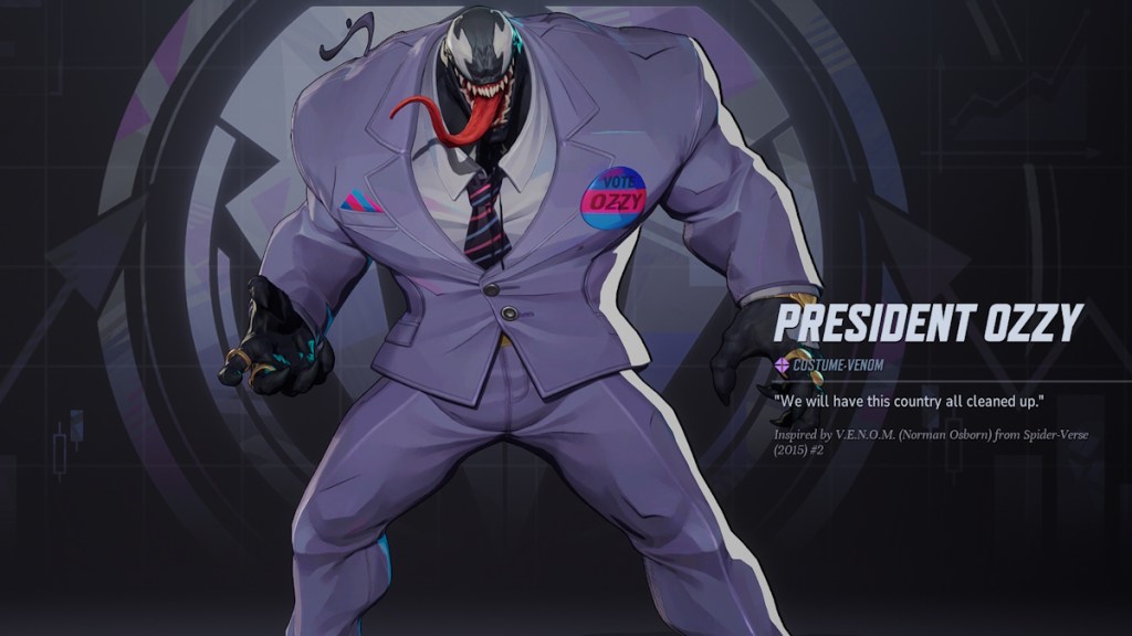 Venom President Ozzy skin in Marvel Rivals