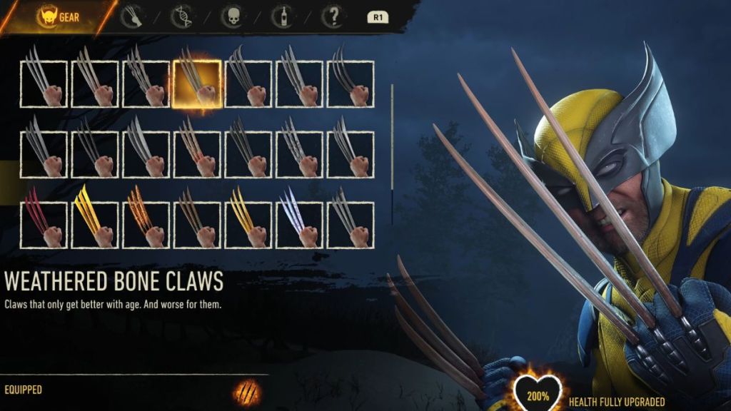 Weathered Bone Claws in Marvel's Wolverine