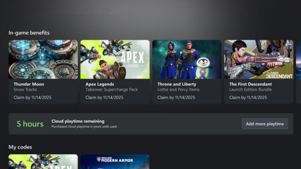 Xbox cloud gaming hours
