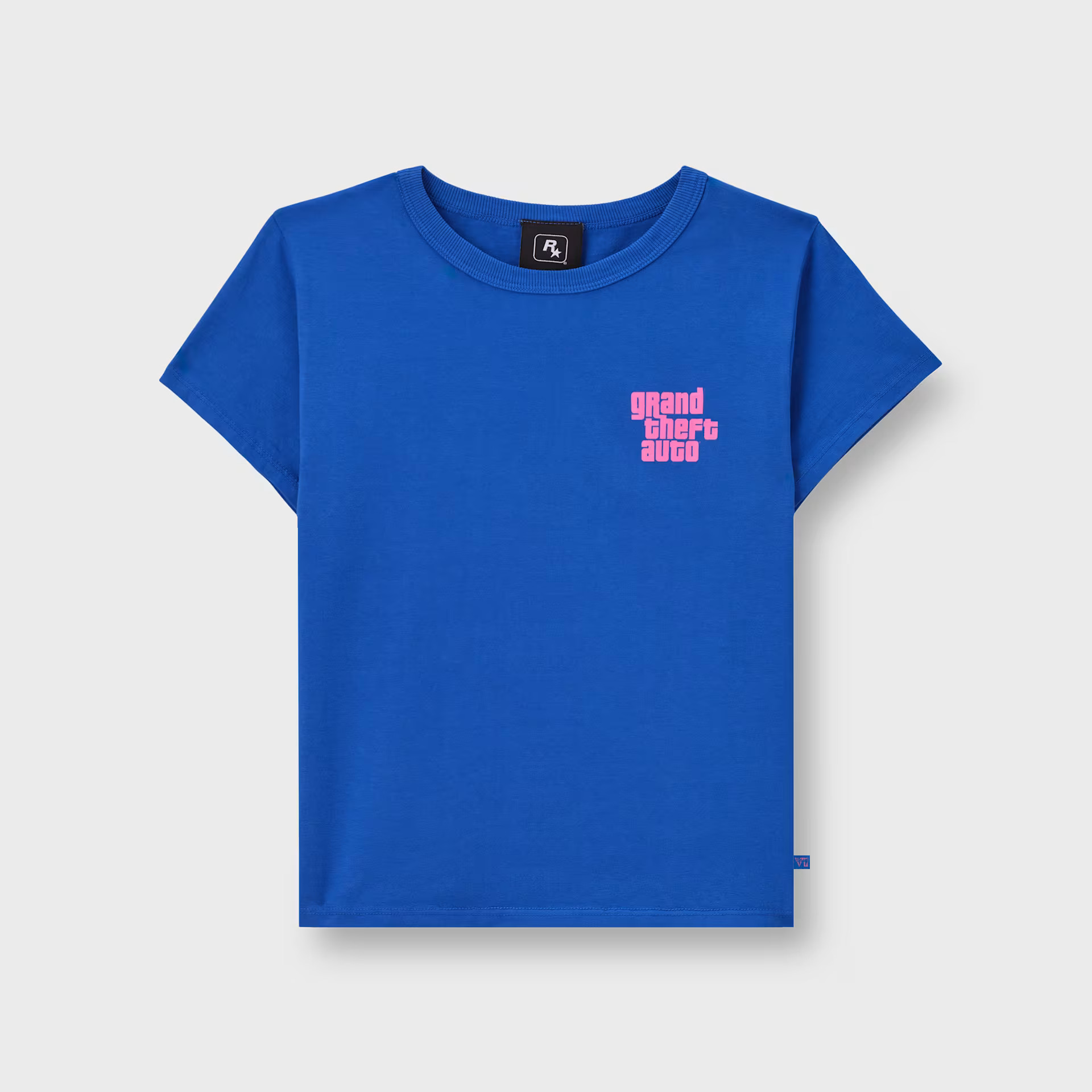 Blue Grand Theft Auto VI Women&rsquo;s Cropped Baby Logo Tee
