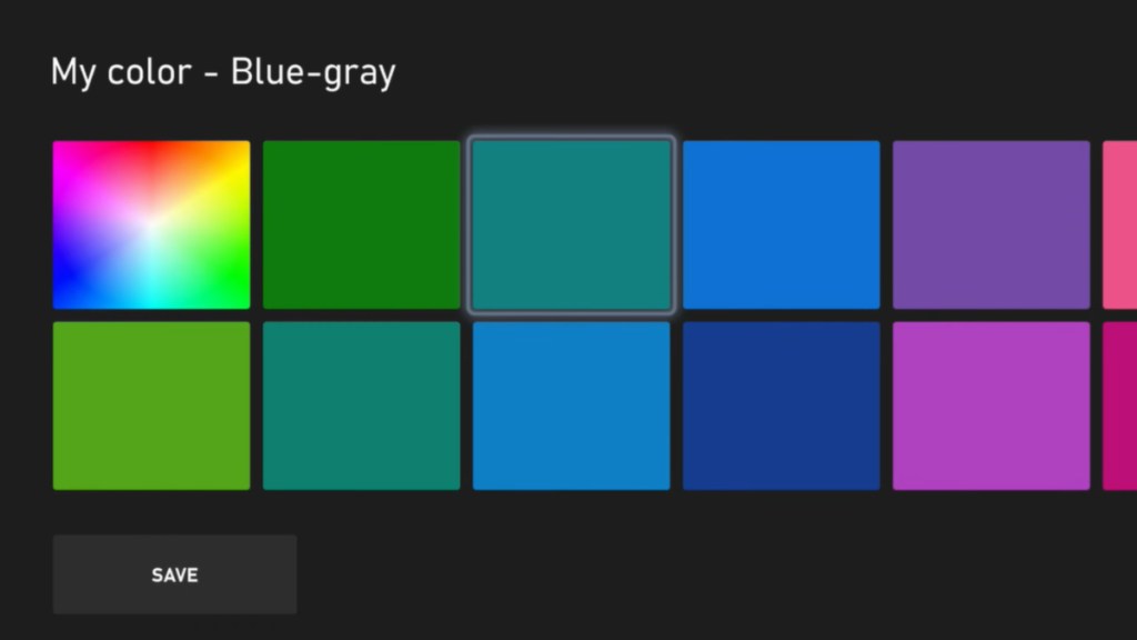 Changing Xbox profile color.