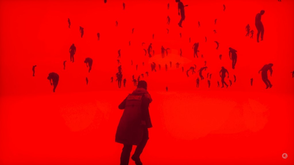Dylan in red space in Control Resonant
