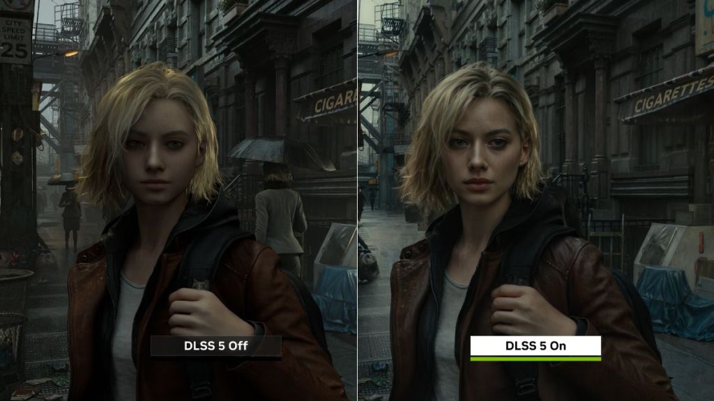 DLSS 5 Off and On at Grace from Resident Evil Requiem