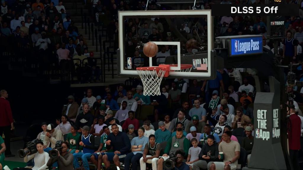 DLSS 5 Off as ball baskets in NBA 2K27