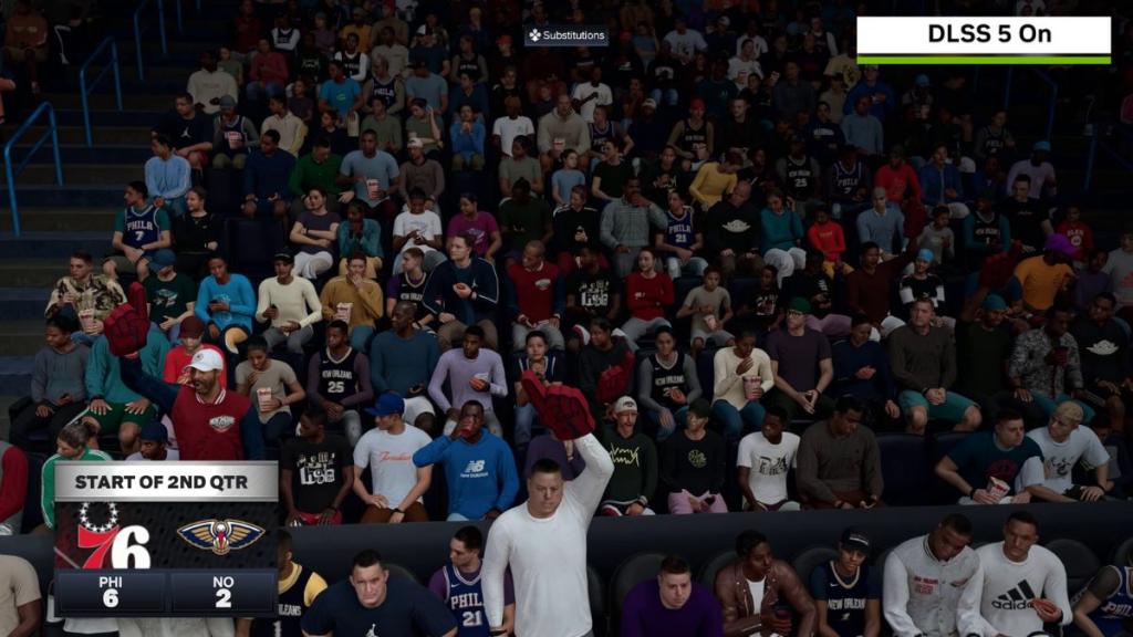 DLSS 5 On as crowd cheers in NBA 2K27
