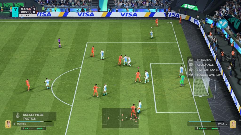 Xbox Series S screenshot of EA Sports FC 27 showing a corner kick in action