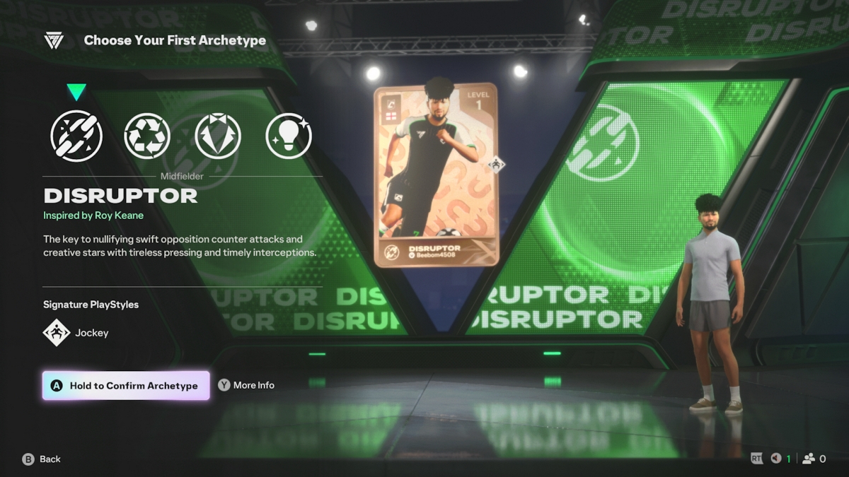 Xbox Series S screenshot of EA Sports FC 27 showing the grounds archetype selection screen