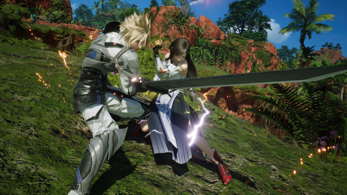Final Fantasy 7 Revelation screenshot with Cloud and Tifa.