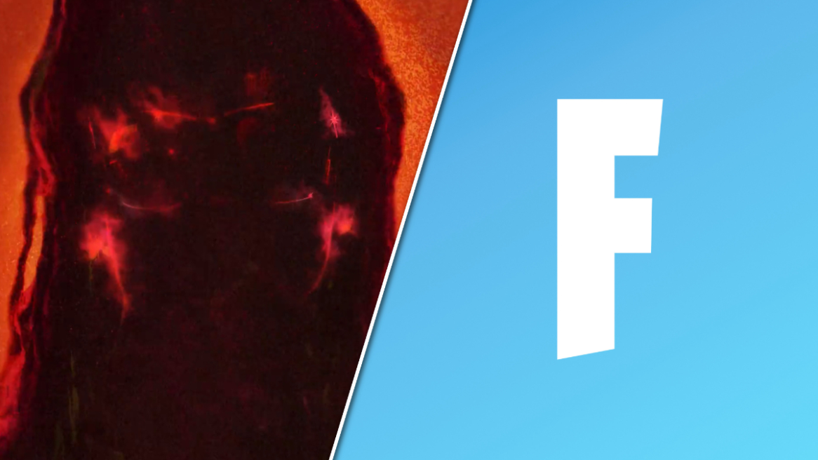 Fortnite x Lil Wayne teaser with the Fortnite logo beside the rapper.