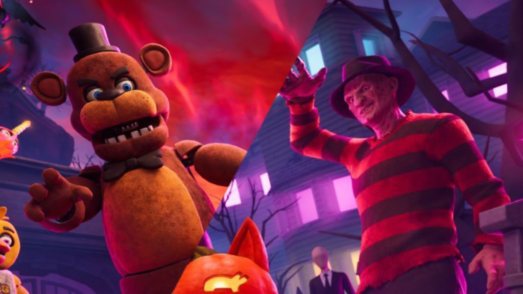 Fortnitemares 2026 teaser with Freddy Fazbear and Freddy Krueger.