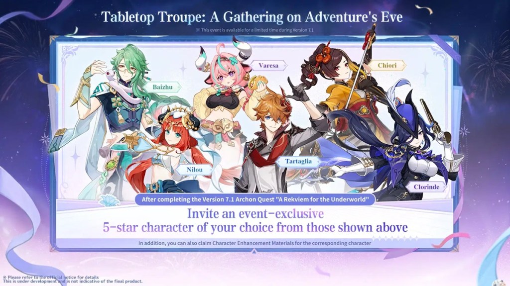 free 5-star limited characters Genshin Impact Deep north