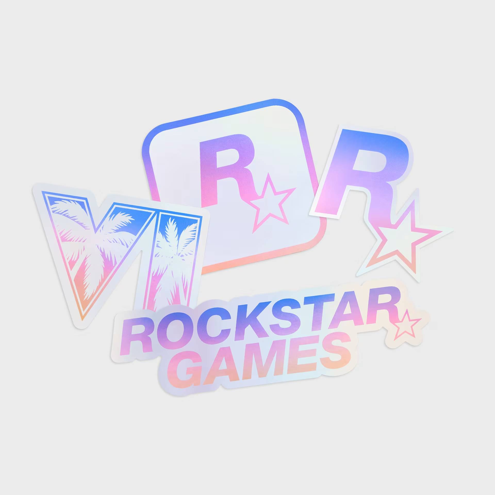 Grand Theft Auto VI and Rockstar Games Holographic Sticker Collection
