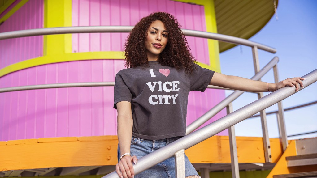 Vice City merch for GTA 6's partnership with the Miami Heat.