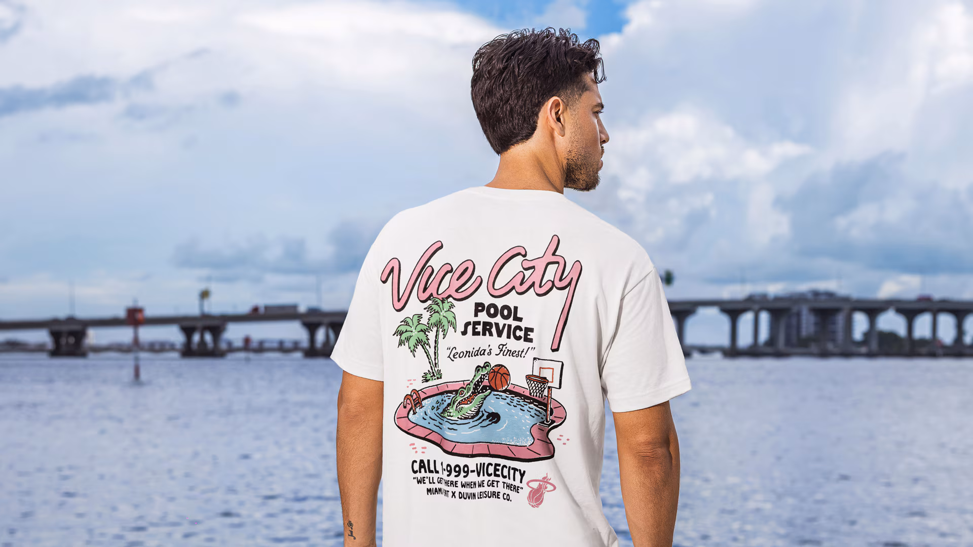Vice City merch for GTA 6's partnership with the Miami Heat.